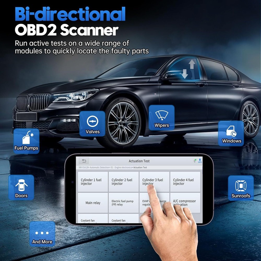 XTOOL A30M V2.0 Wireless OBD2 Scanner Bidirectional Full System Diagnostic Tool