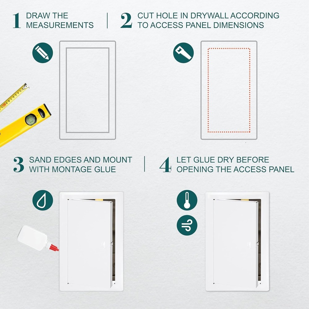 Modern Metal Access Panel - Plumbing, Electricity, Heating