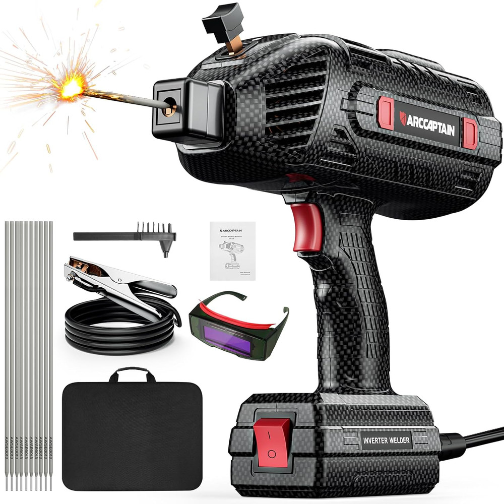Portable Welding Machine with IGBT Inverter, 120A Stick Welder with Auto Darken
