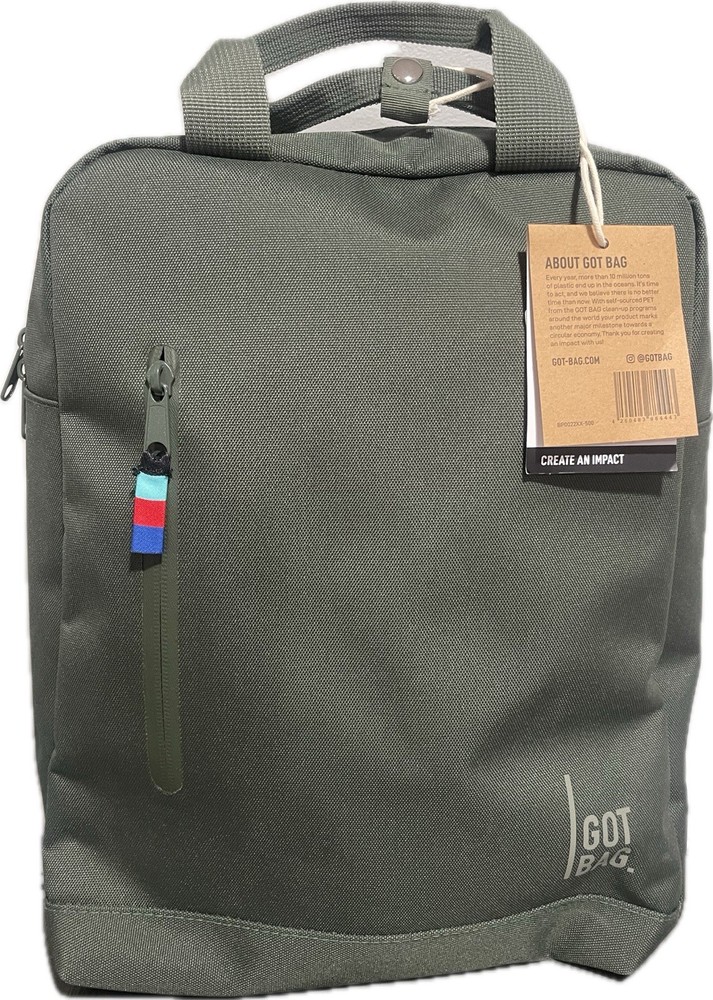 GotBag Backpack Day Pack  Algae Green Water Resistant NWT