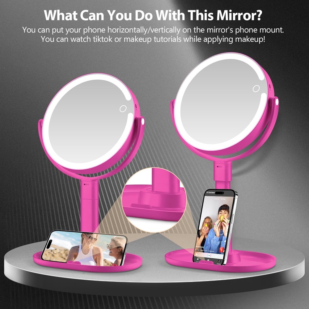 Makeup Mirror with Lights, 30X Magnifying Mirror with Light and Touch Switch,...