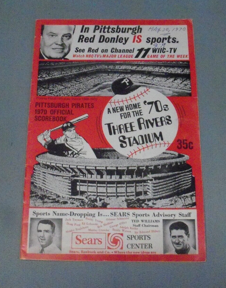 Pittsburgh Pirates, 1970 Regular Season Program, San Francisco Giants, Nice