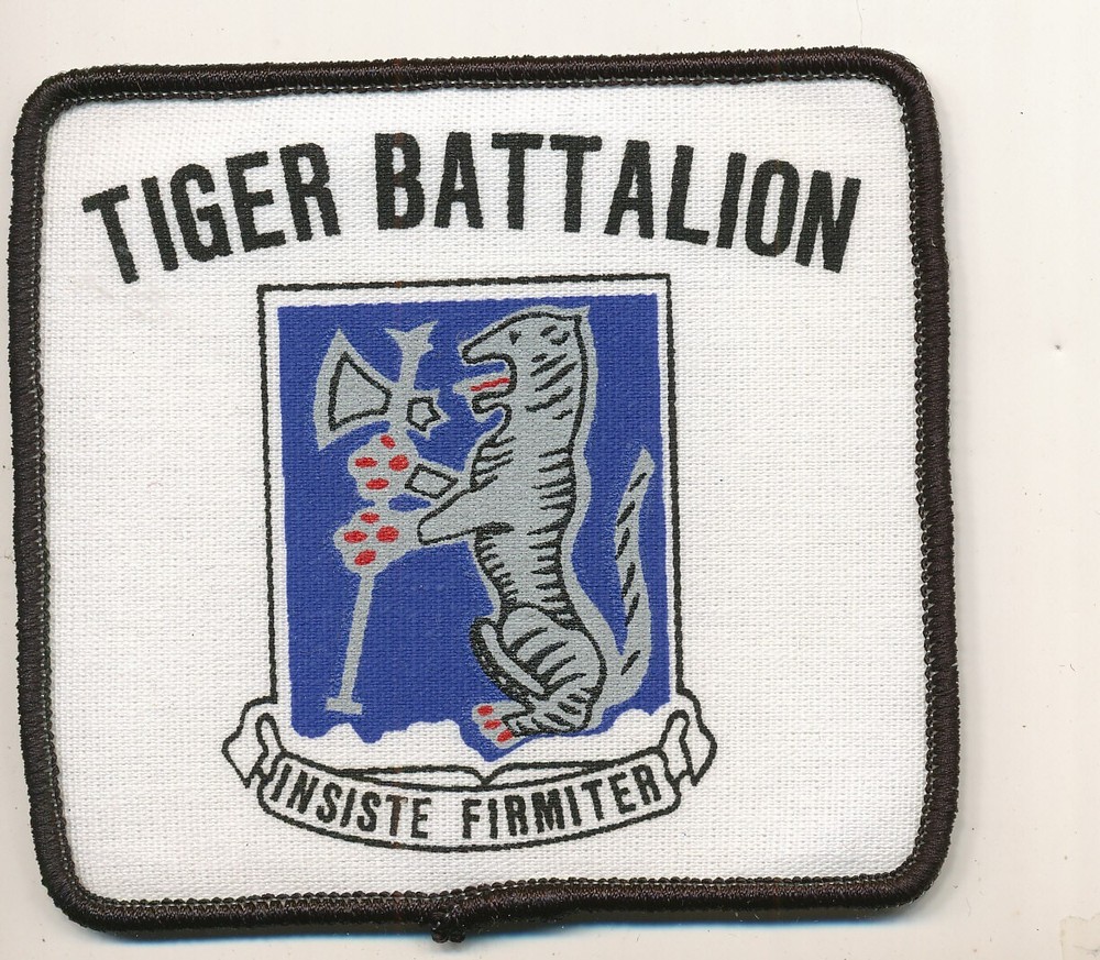 77th Armor Tiger Battalion patch US Army Cold War small batch silkscreen