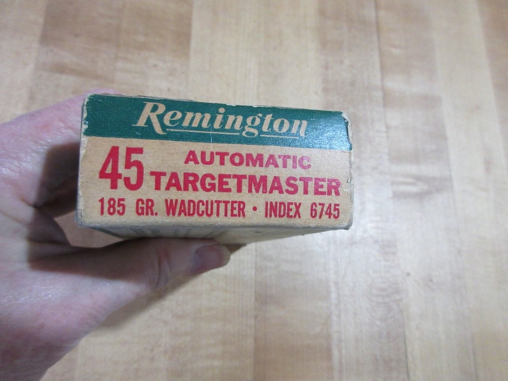 Empty Ammo Box Remington Kleanbore 45 automatic Targetmaster (w15) #39