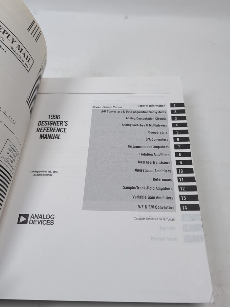 Electronics Book: Analog Devices, Designer's Reference Manual 1996