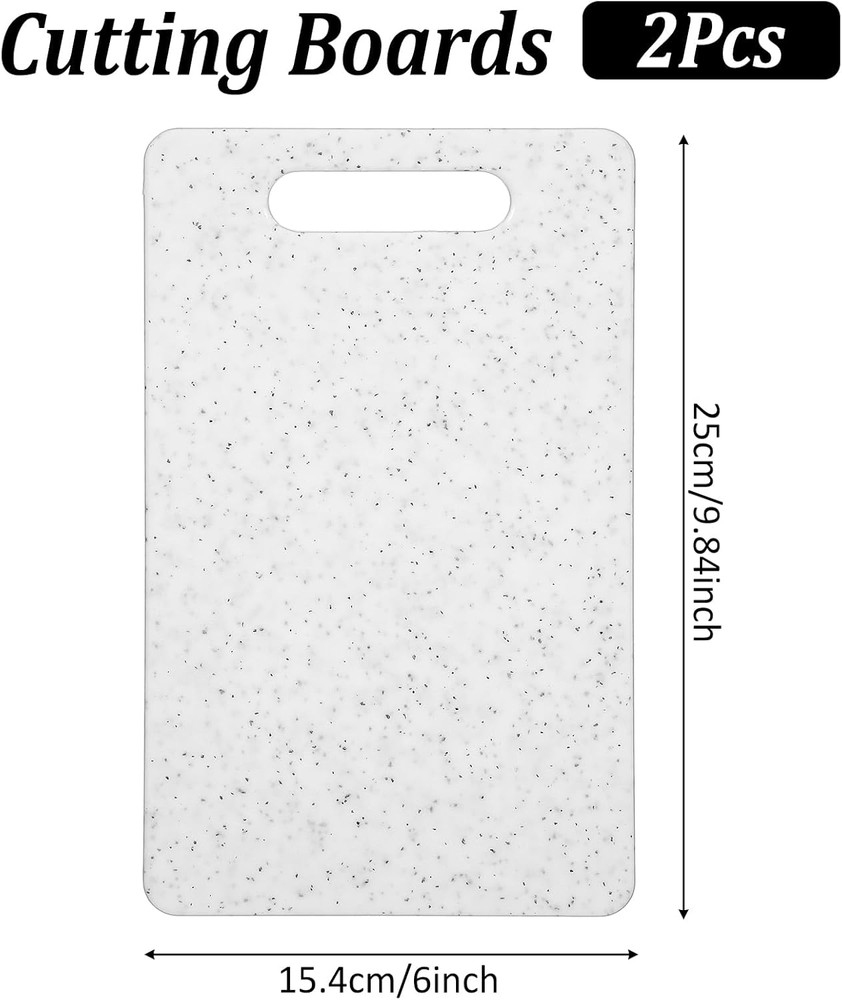 2Pcs Small Cutting Board for Kitchen Plastic Cutting Board Set Dishwasher Safe S