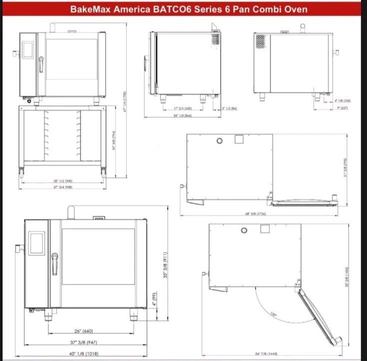 BakeMax BATCO6E Full-Size Electric Combi Oven