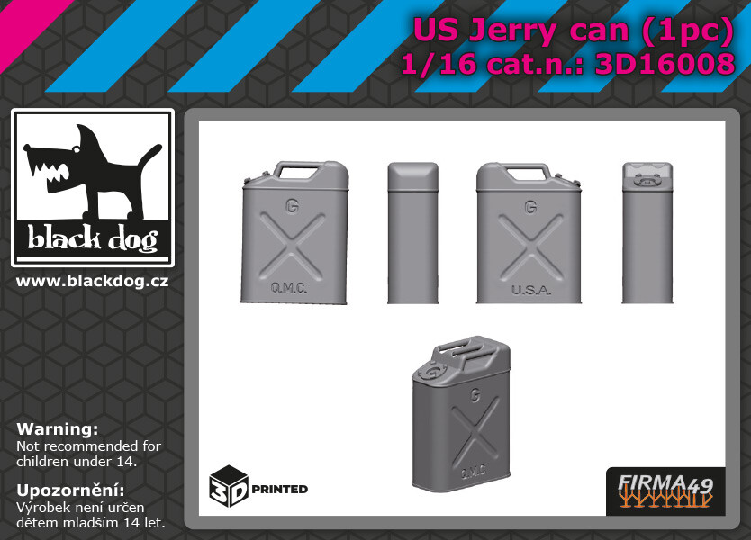 Black Dog 1/16 US Jerry Can (1pc)