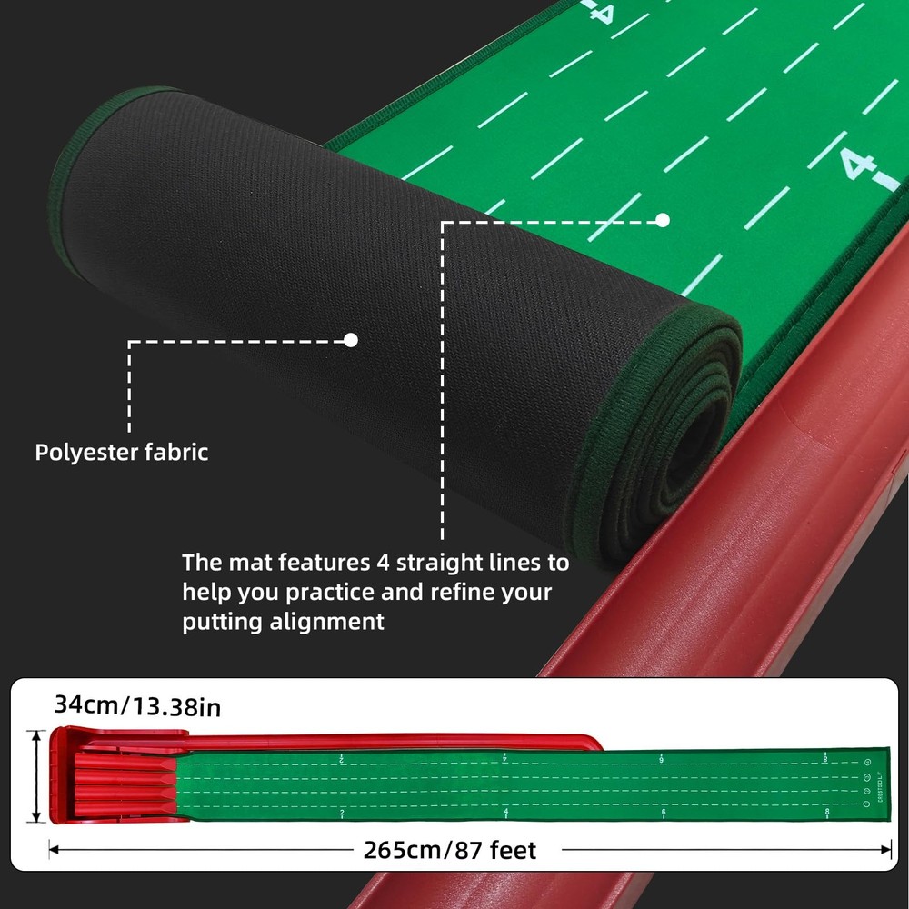 Practice Golf Putting Mat with Ball Return | Game Practice Golf Putting Green...