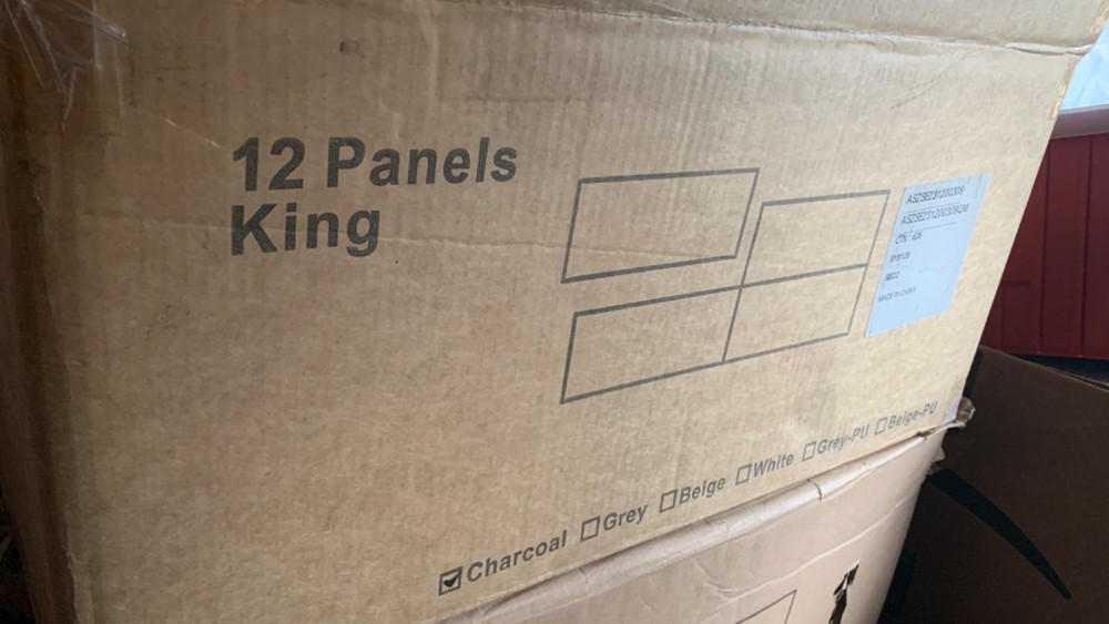 king 12 panel peel and stick headboard