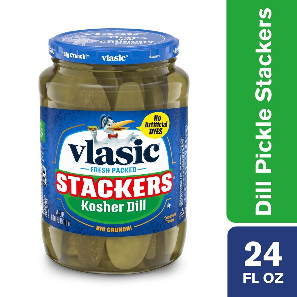 Vlasic Stackers Pickle Kosher Dill 24 oz