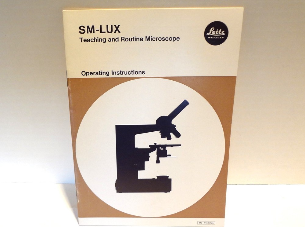 LEITZ  SM-LUX  ORIGINAL INSTRUCTION MANUAL**MINT CONDITION**