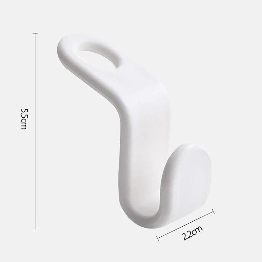 Space Saving Hanger Hooks 50pcs Polypropylene 5KG Max Capacity White Closet H...