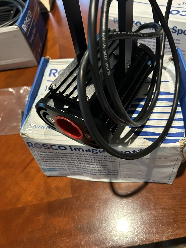 GOBO Rosco image spot projector with Mounting Bracket, & Cable