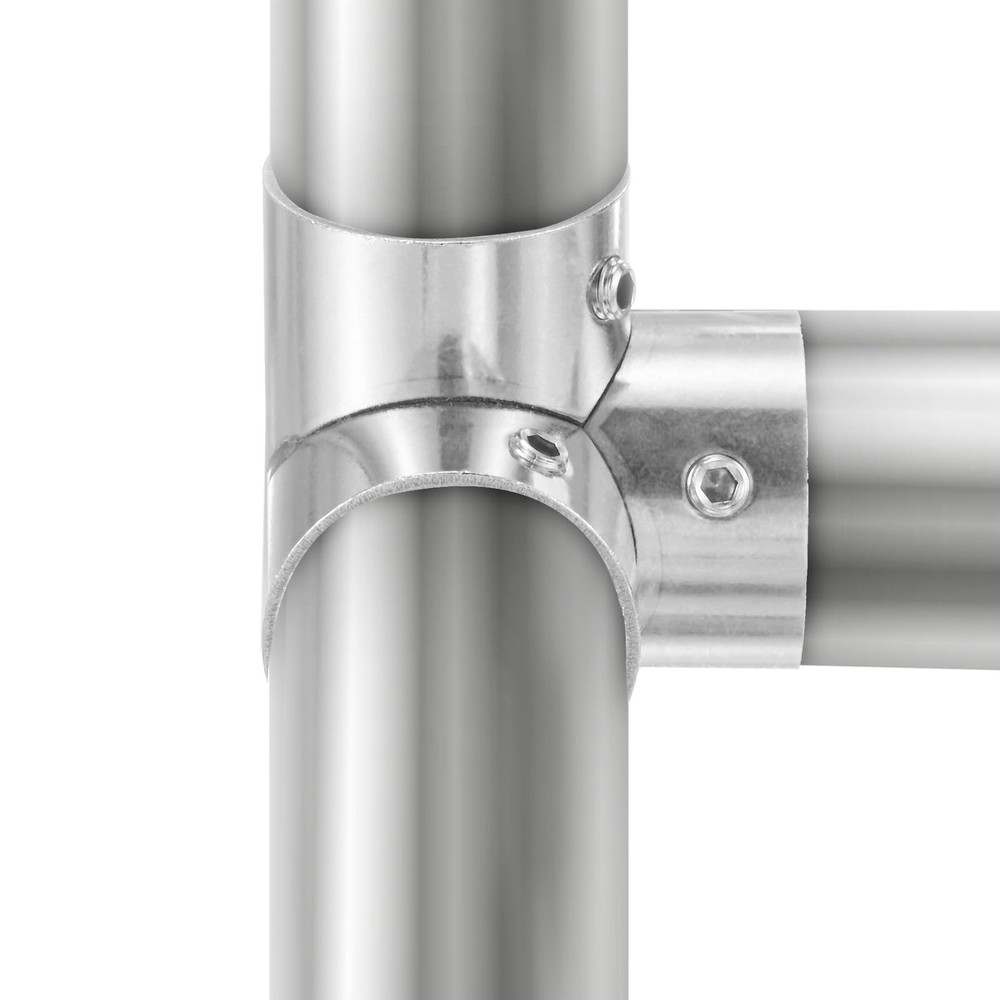 6-Pack Structural Pipe Connector, Right Angle Tee Pipe Fittings Silver