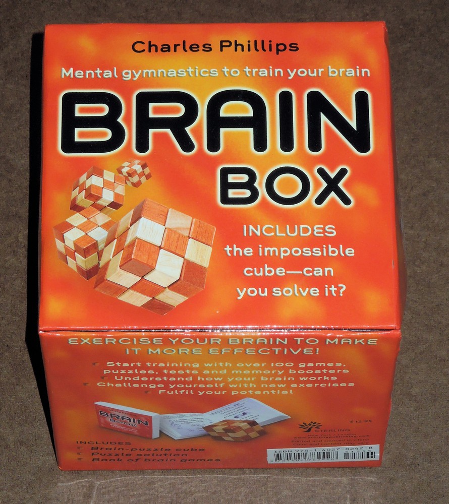 Brain Box Cube Puzzle & Brain Book by Charles Phillips (2006)