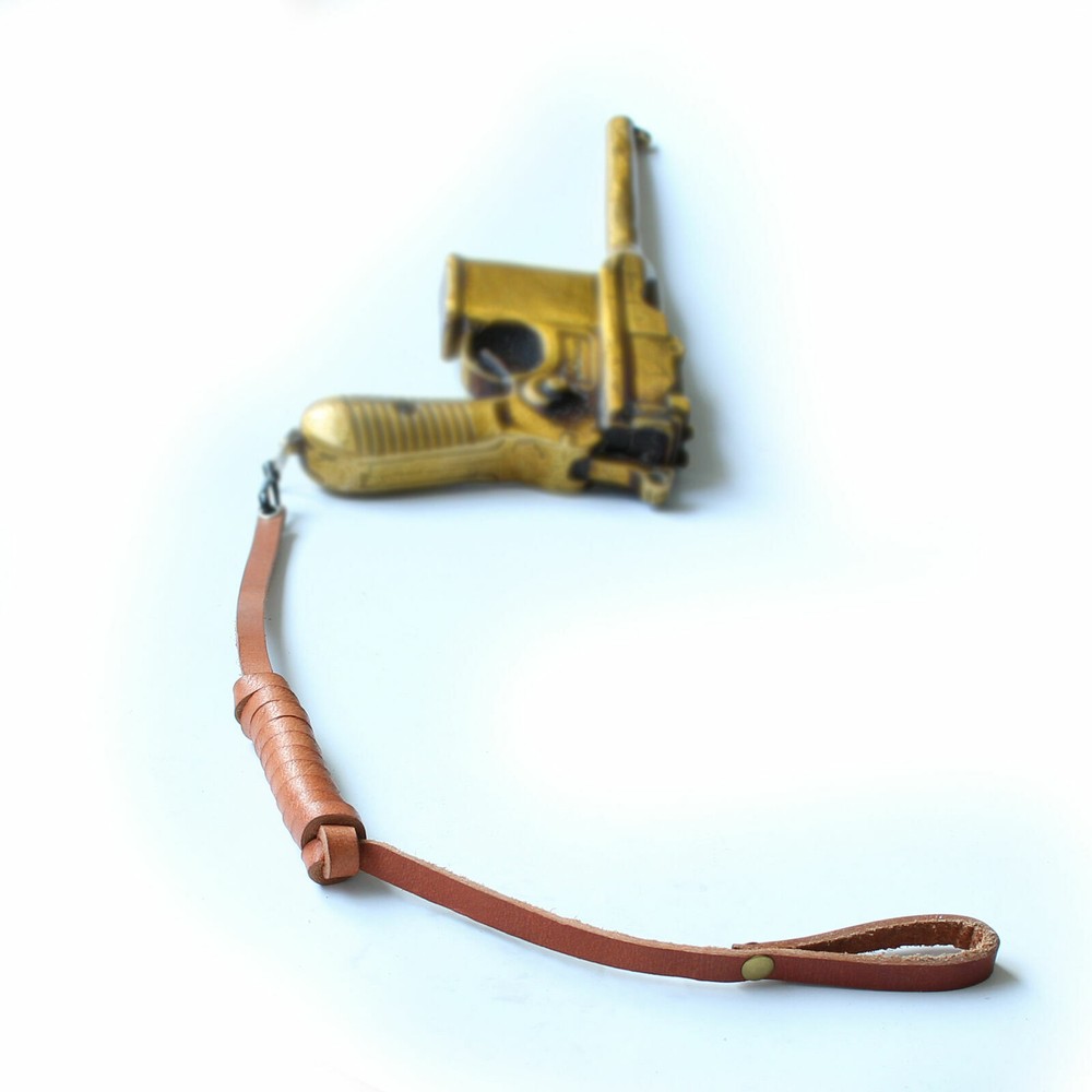 OUTDOORS MILITARY WW2 REPRO BROOMHANDLE GERMAN MAUSER C96 LEATHER STRAP
