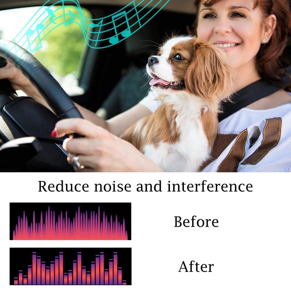 Car Power Filter EMI Noise Ground Loop Isolator Suppressor for Auto Stereo Au...