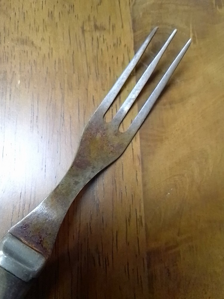 Antique Fork Civil War Era Three Prong Black