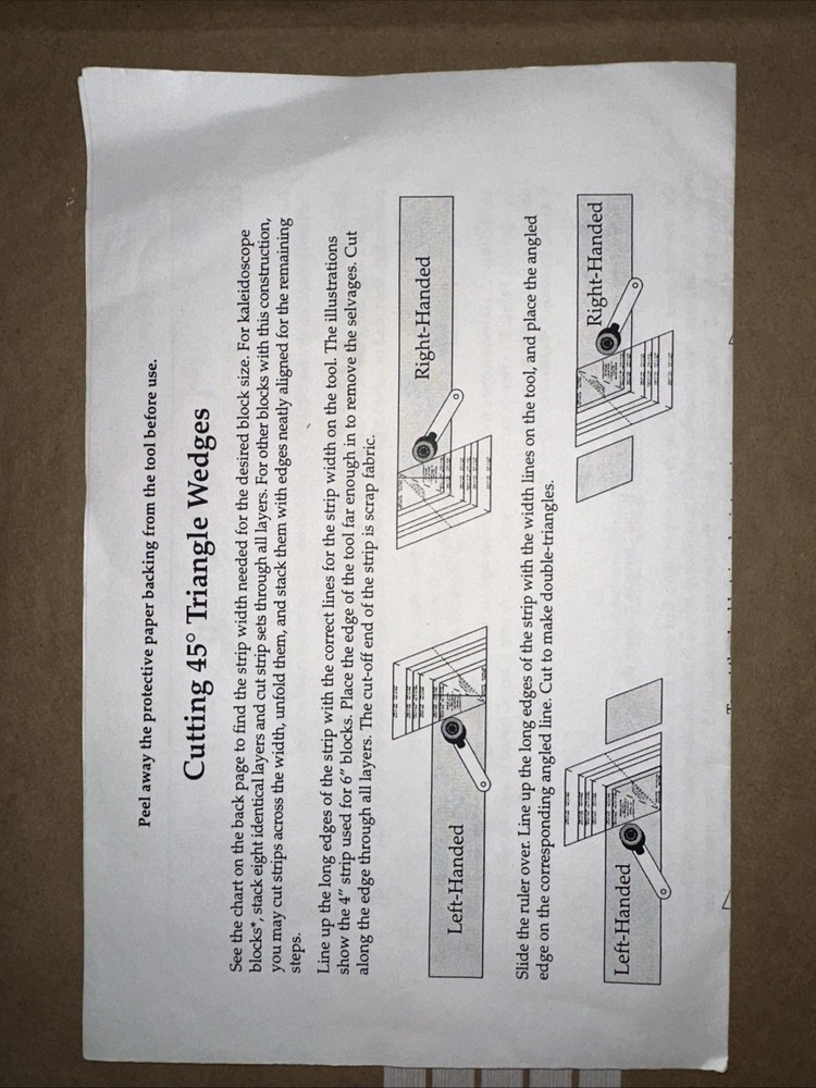 BSR DESIGNS - STACK-N-WHACK 45 DEGREE TRIANGLE TOOL & PATTERN
