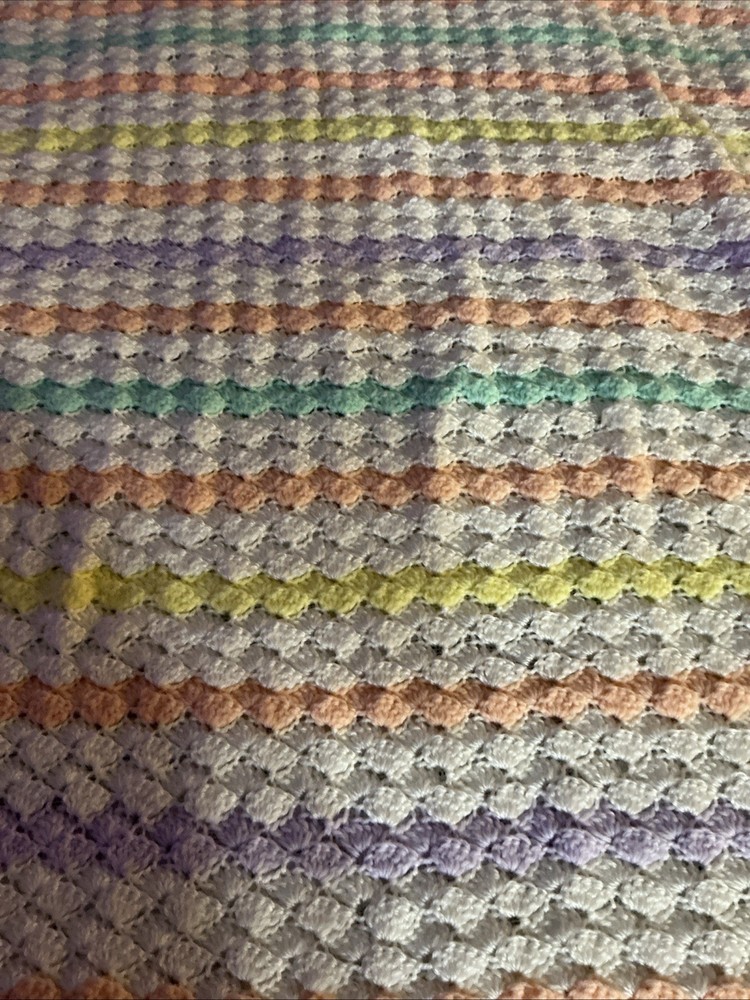 baby afghan crochet blanket 40x30