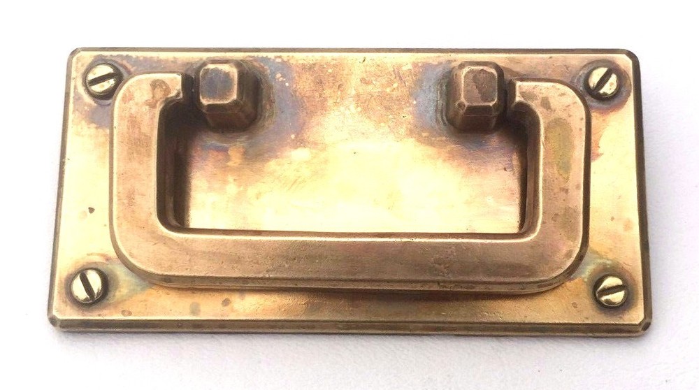 Brass Antique Hardware Arts & Crafts Mission Handle drawer pull 4"centers