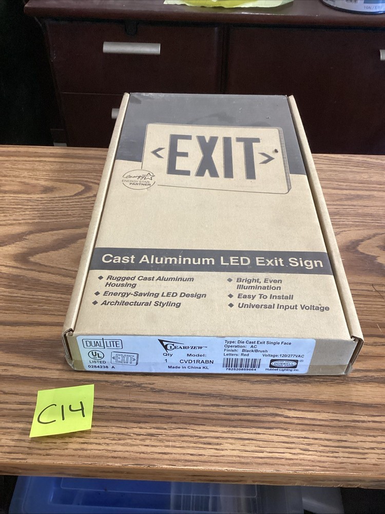 Clearview CVD1RABN die cast exit single face Sealed