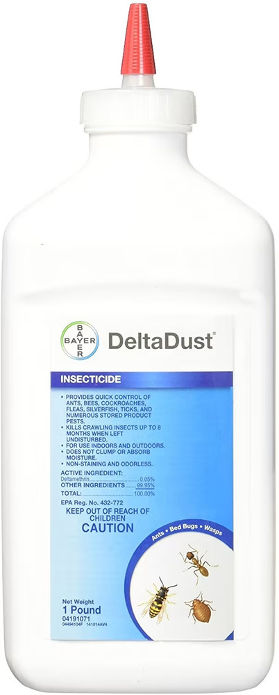 Delta Dust 1 lb Control Cockroaches Ants Bed Bugs Beetles 100% waterproof
