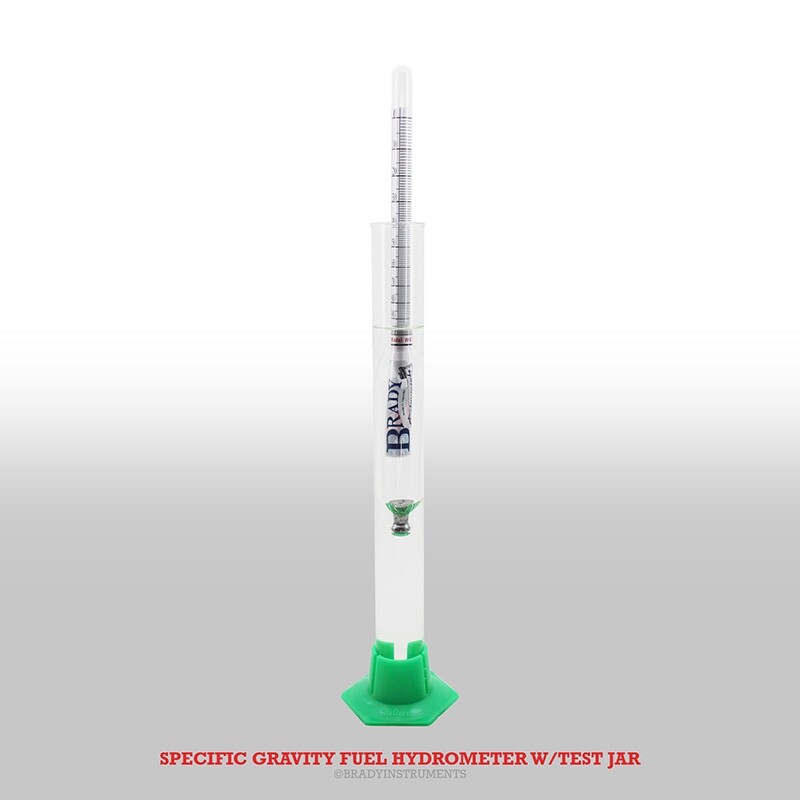 Specific Gravity Fuel 12" Hydrometer w/Test Jar & Hard Case