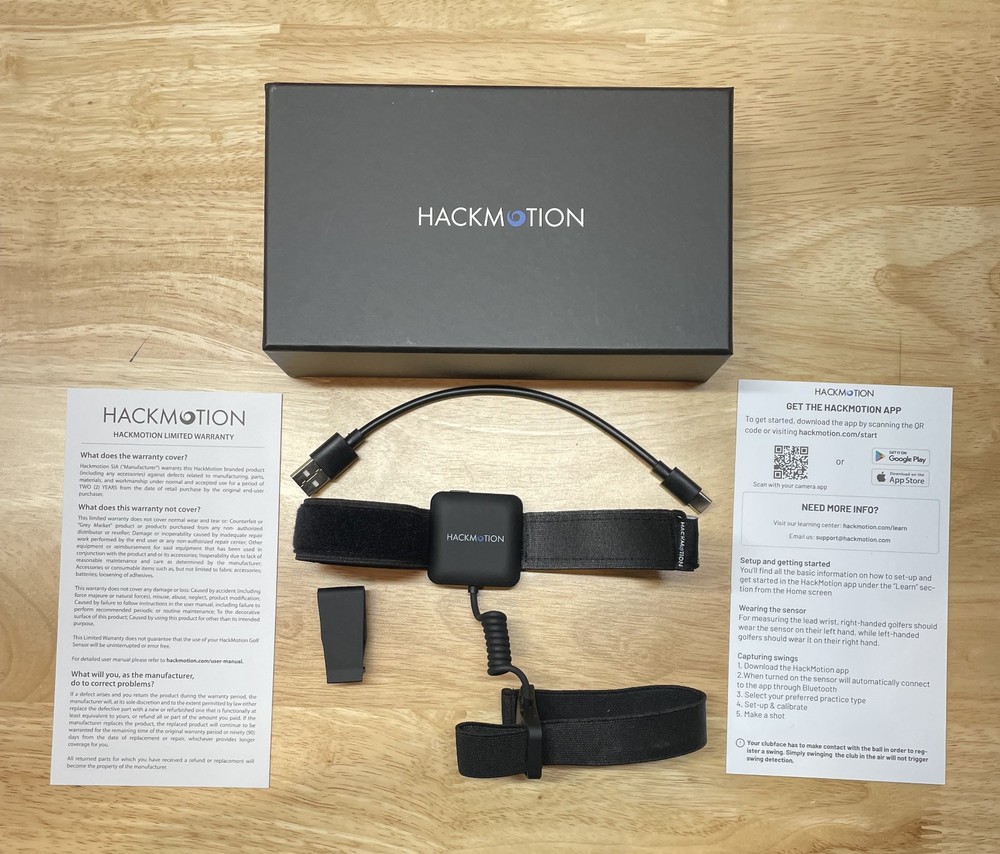 HackMotion Golf Swing Analyzer and Wrist Angle Training Aid (Core) 2024 Model