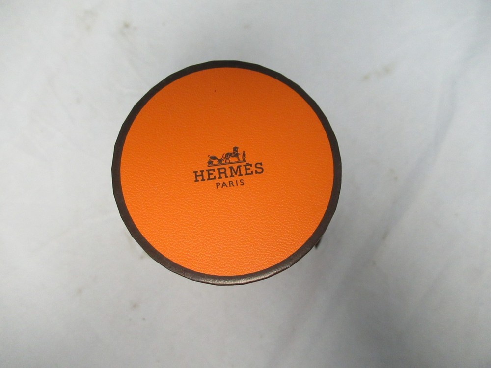 Hermes 8.5" Orange Cylinder Empty Scarf Gift Box (II)