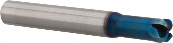 Accupro 3/8" Diam 4 Flute Single End Solid Carbide 3/32" Corner Radius End Mi...