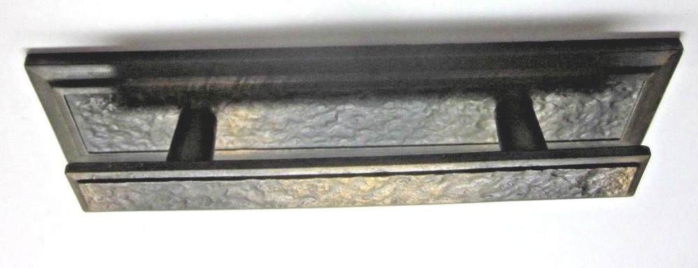 Amerock 185 Hammered Japanned Bronze Drawer Pull Handle Backplate 3" Centers MCM