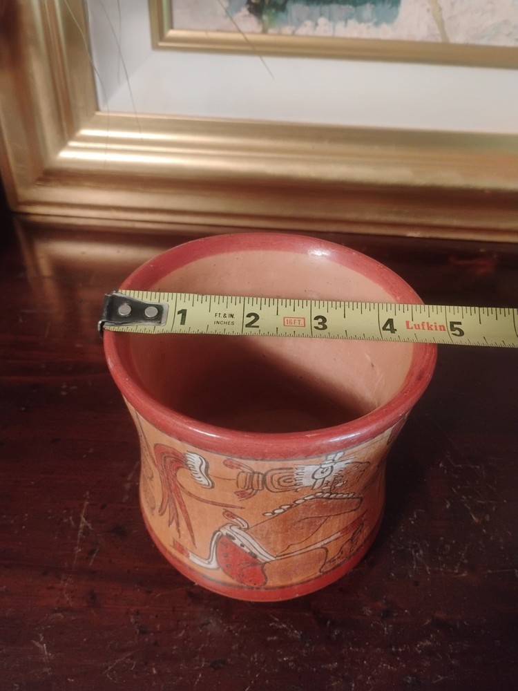 Vintage Mayan Clay Pot 5" Tall
