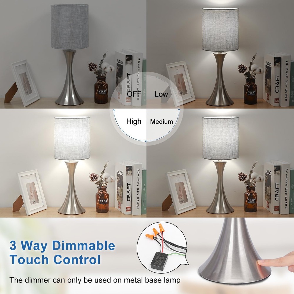 Touch Dimmer Switch 2 Pack, 3 Way Control Modules, Replacement Black