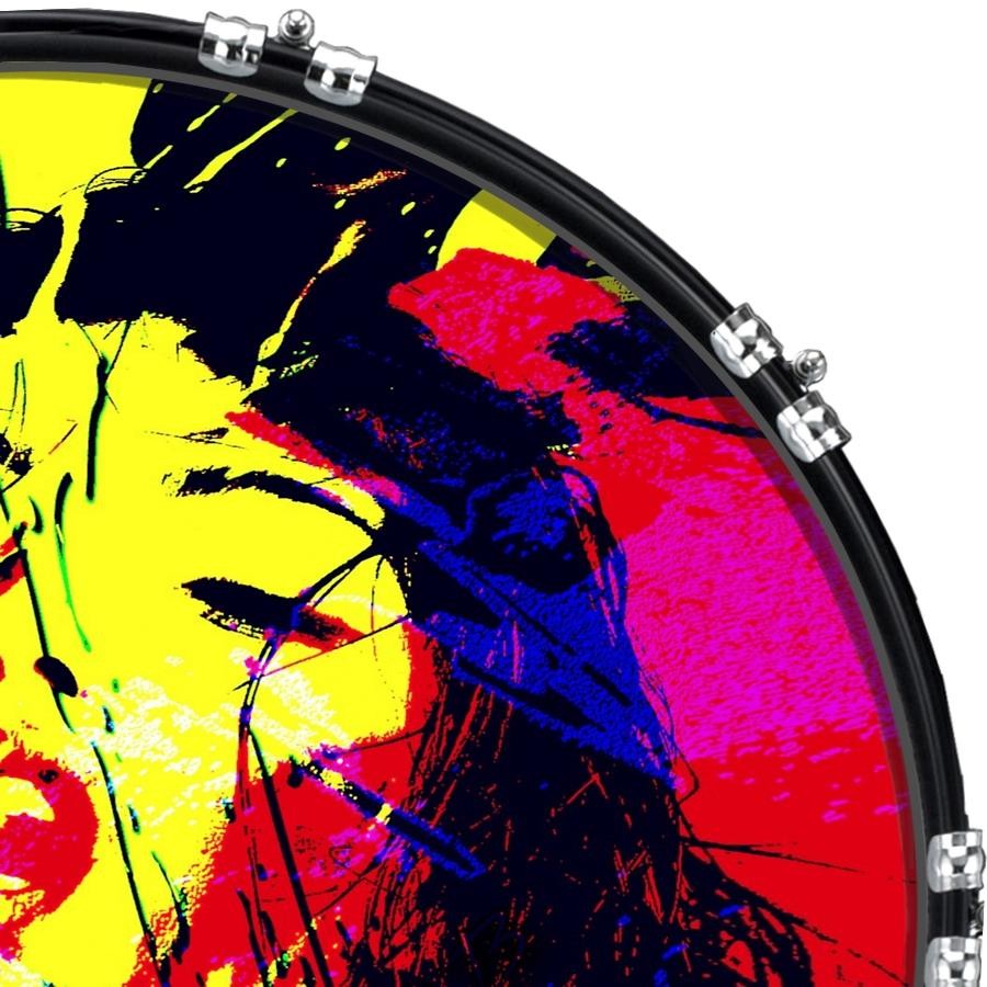 22" Custom Bass Kick Drum Front Head Graphic Graphical Pop Art 4
