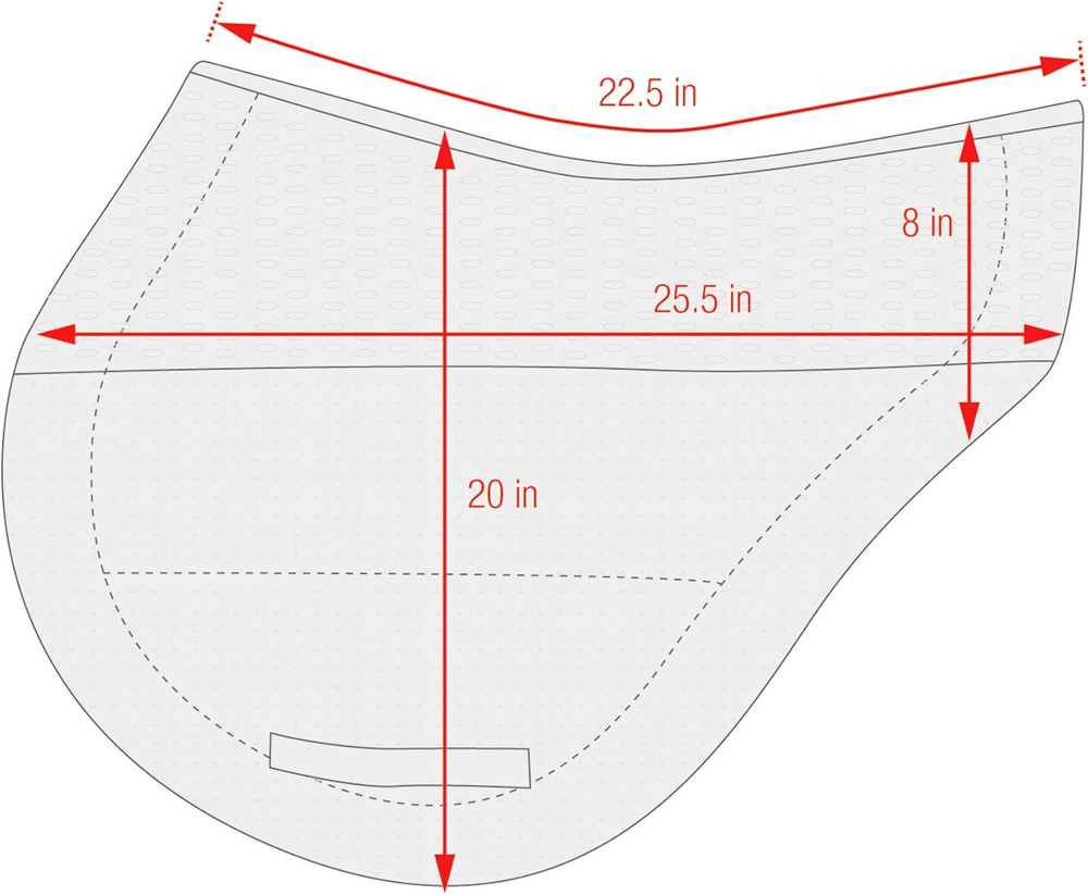 Grip Tech Eventing Saddle Pad, Non-Slip, Shock-Absorbing, Breathable, Compressio