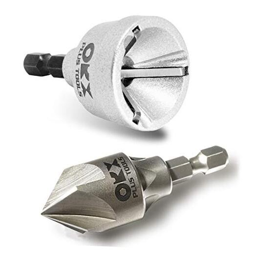 Deburring External Drill Bit, Countersink 2PCS Deburring Chamfer Tool Set