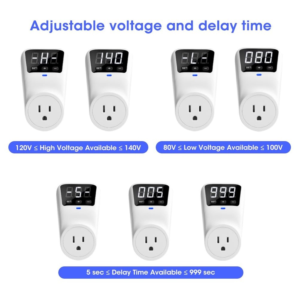 Smart Surge Protector Voltage Stabilizer Fireproof UL94V-1 Wall Mount Surge P...