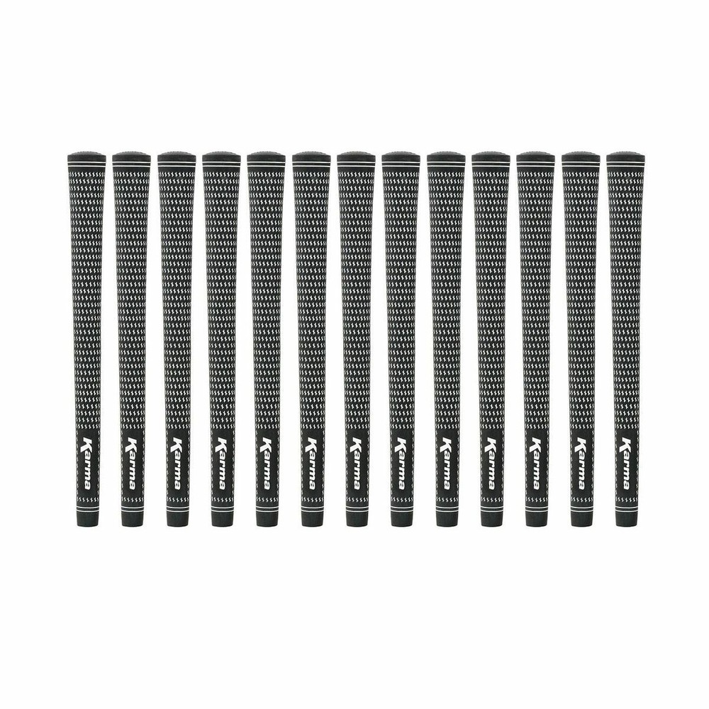 Karma Velour Tour Velvet Midsize Black/White 13 Piece Golf Grip Bundle - New!