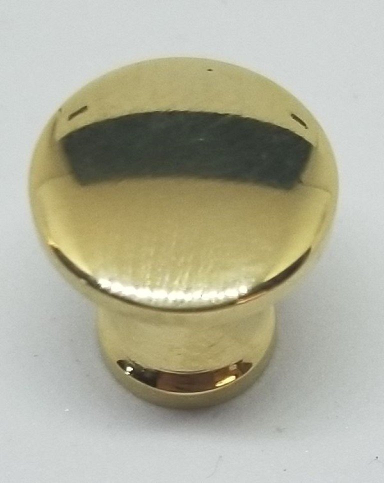 1/2" Polished Turned Solid Brass BOOKCASE Knob desk small cabinet drawer pull...