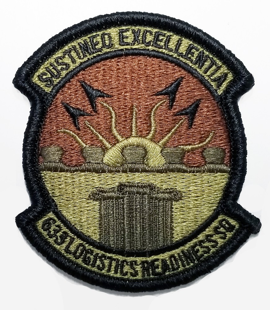 Air Force 633rd Logistics Readiness Squadron Subdued Hook Back Patch