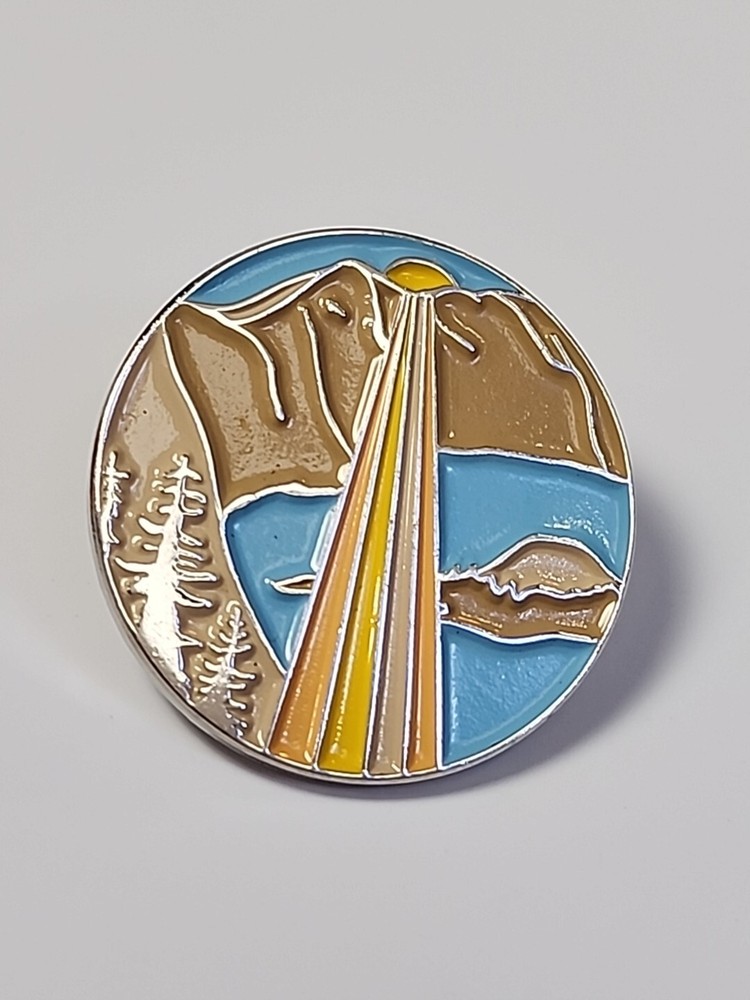 Sunrise Over Mountains Lapel Pin