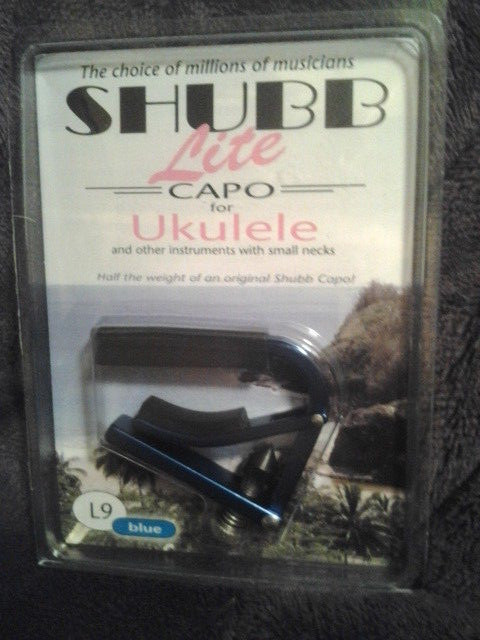 Shubb L9 Lite Blue Capo for Uke  - Blue