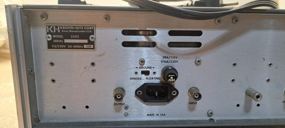 Krohn-Hite model 3343 Dual Channel, Solid State Variable Electronic Filter