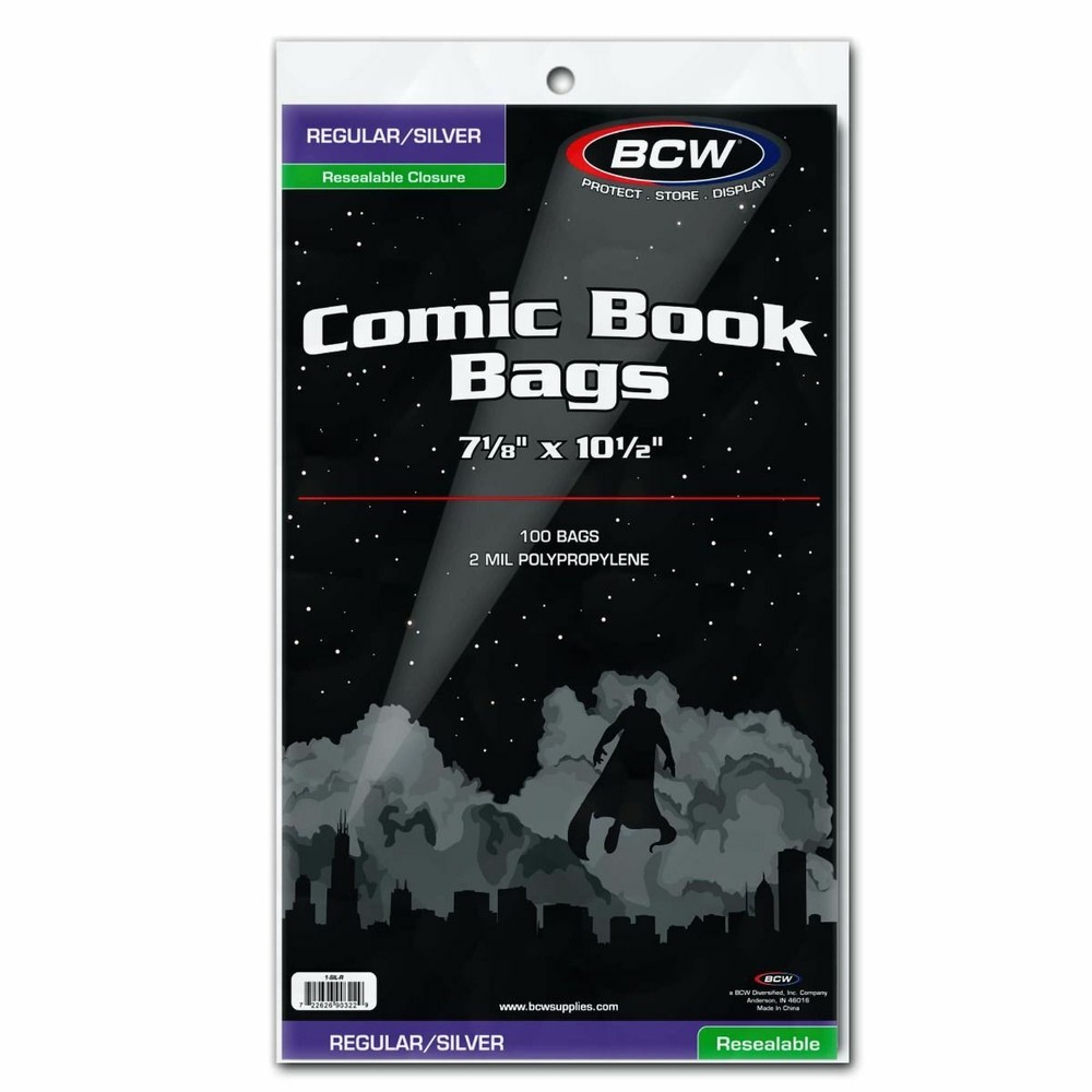 1000 - BCW Silver Regular Resealable 2-Mil Polypropylene Comic Book Bags!