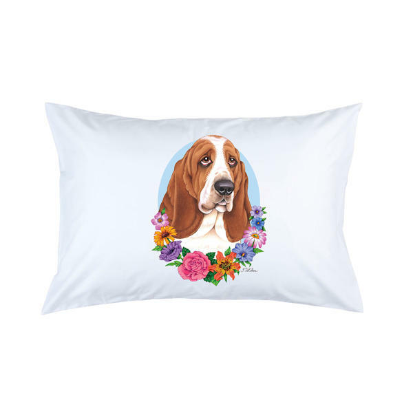 Basset Hound Micro Fiber Pillowcase