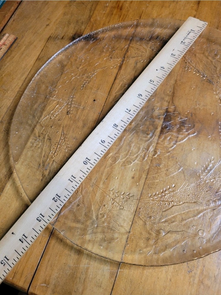 3 Large Clear Christmas Platters