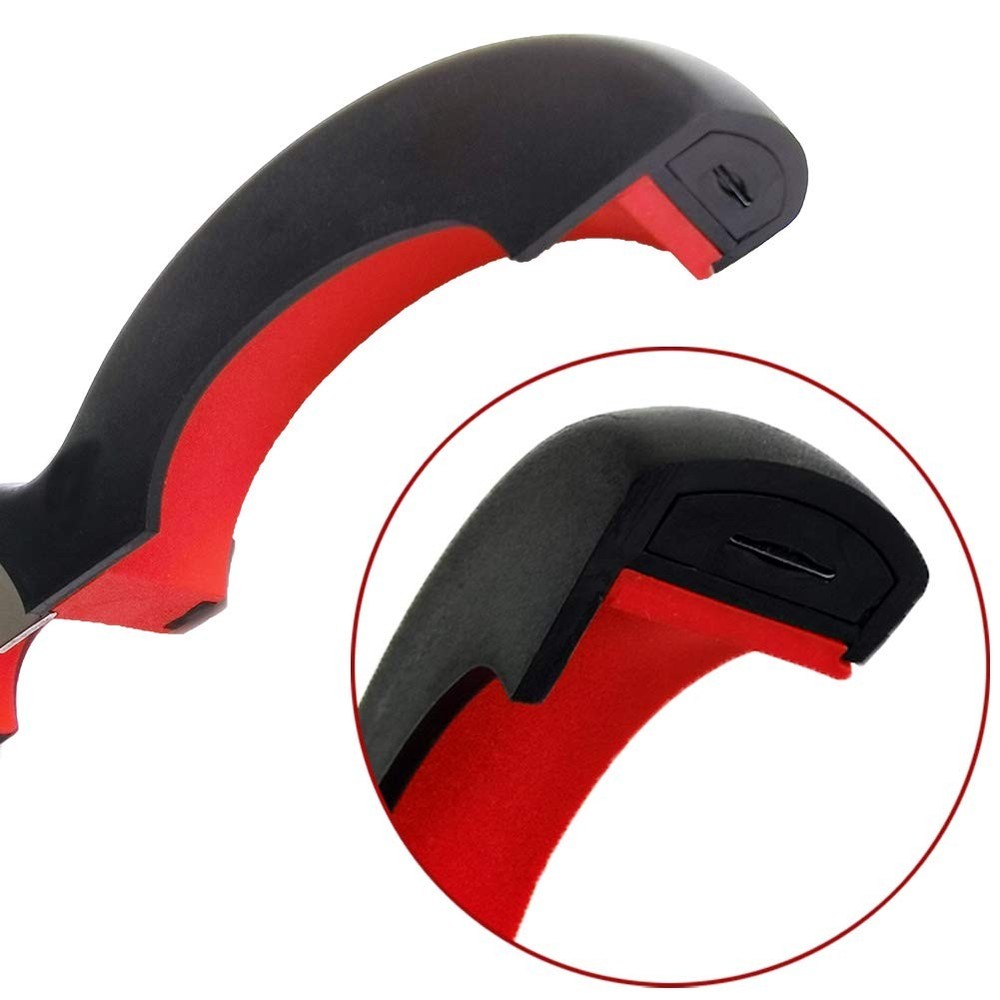 Medsuo Jar Opener 6 in 1 Multi Function Bottle Small, Black and red