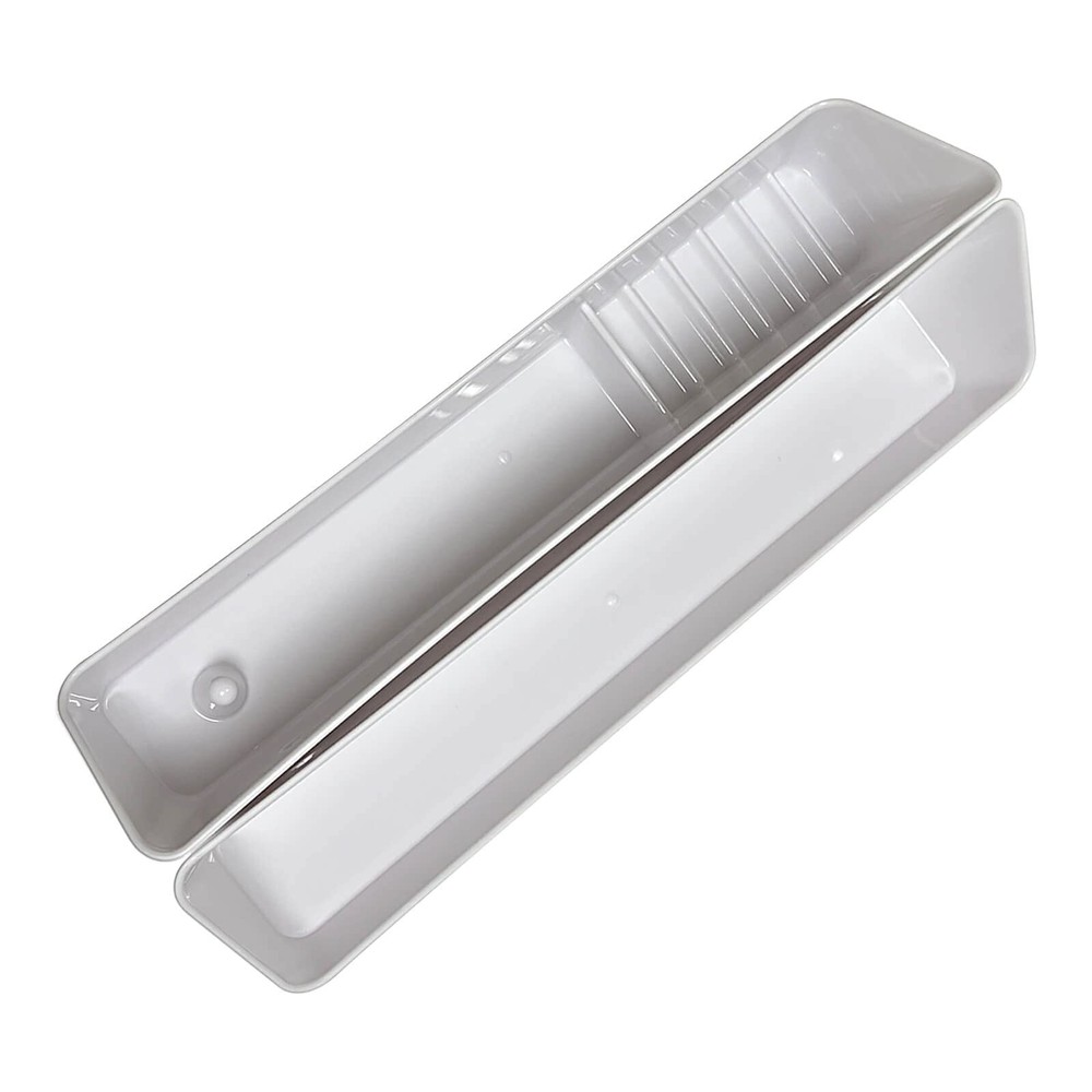 11" Kitchen Sink Front Tipout Accessory Trays With Mounting Screws White 2 Pack